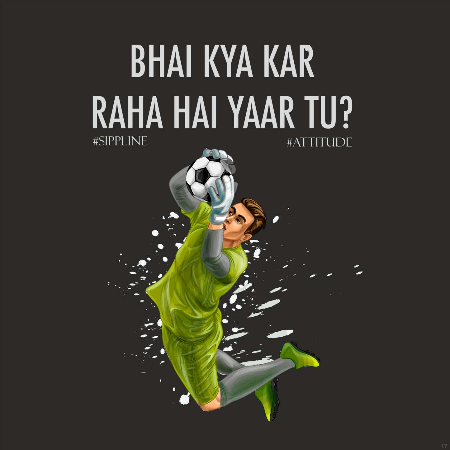 Sippline Digital Print Unisex Cotton T-Shirt 17 Bhai Kya Kar Raha Hai Yar Tu Ashneer Grover Football - Colour Illustration