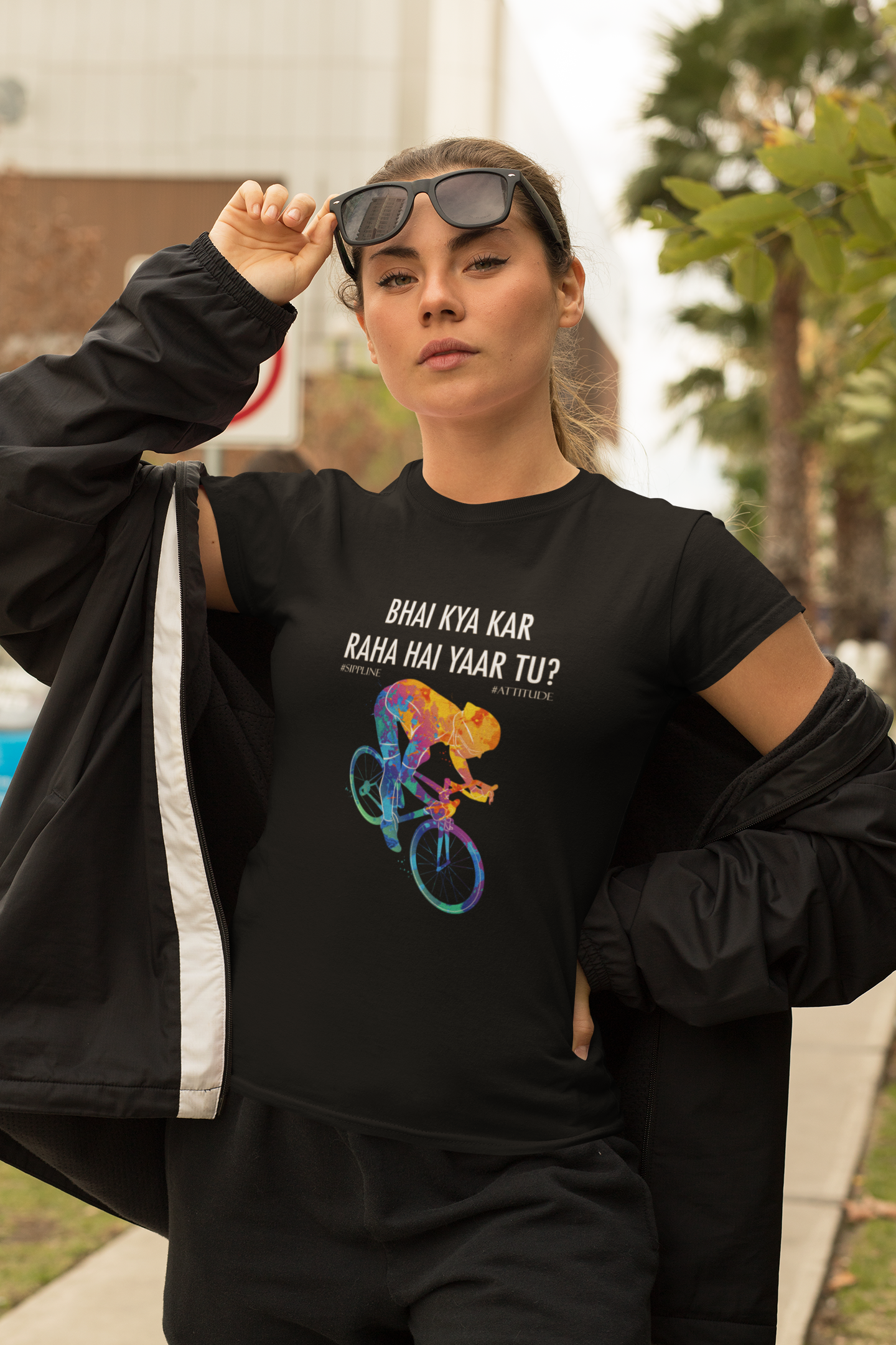 Sippline Digital Print Unisex Cotton T-Shirt Bhai Kya Kar Raha Hai Yar Tu 12 Cycle - Vibrant