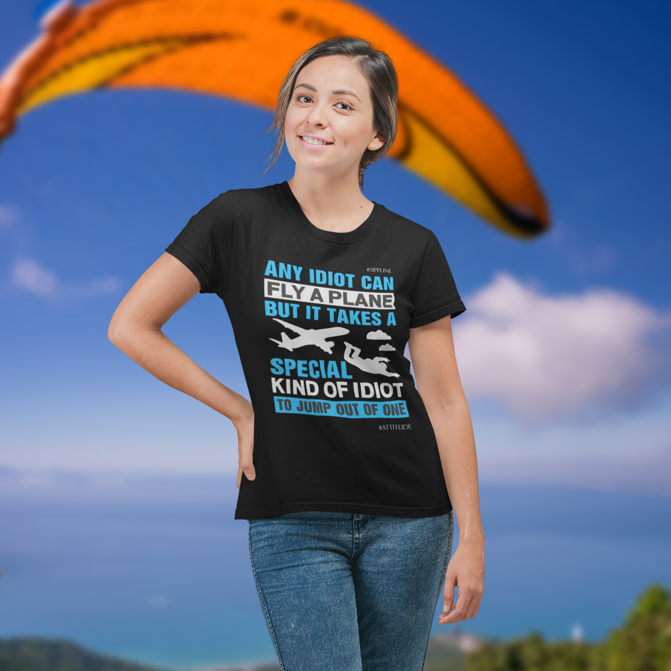 Sippline Digital Print Unisex Cotton T-Shirt 31 Bhai Kya Kar Raha Hai Yar Tu Ashneer Grover Sky Dive - Any Idiot