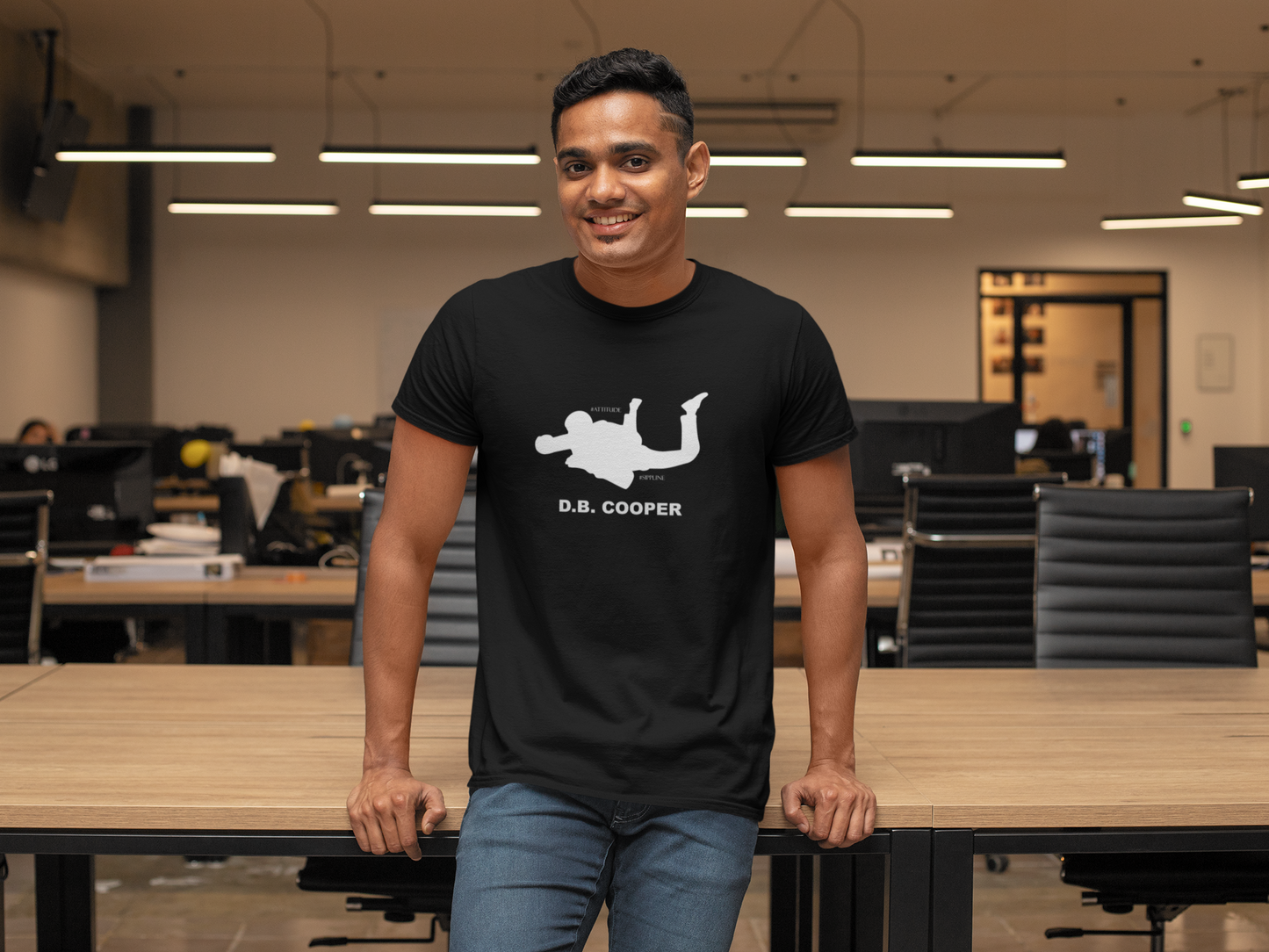 Sippline Digital Print Unisex Cotton T-Shirt 14 Bhai Kya Kar Raha Hai Yar Tu DB Cooper Black & White