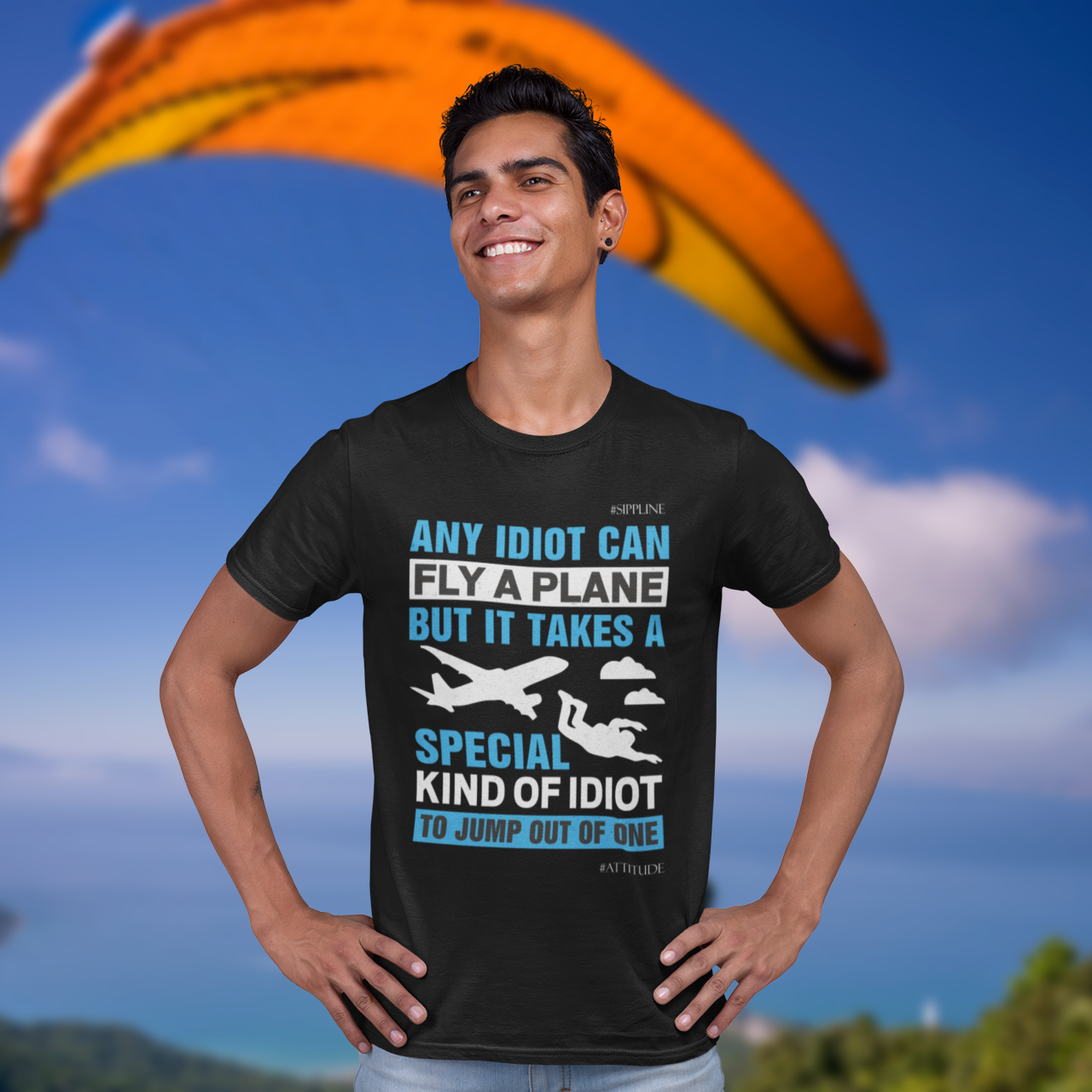 Sippline Digital Print Unisex Cotton T-Shirt 31 Bhai Kya Kar Raha Hai Yar Tu Ashneer Grover Sky Dive - Any Idiot