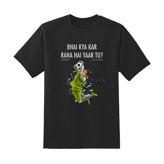 Sippline Digital Print Unisex Cotton T-Shirt 17 Bhai Kya Kar Raha Hai Yar Tu Ashneer Grover Football - Colour Illustration