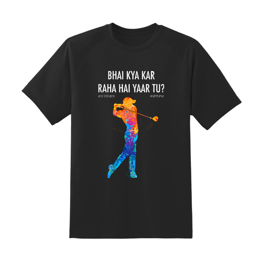 Sippline Digital Print Unisex Cotton T-Shirt 19 Bhai Kya Kar Raha Hai Yar Tu Ashneer Grover Golf - Vibrant