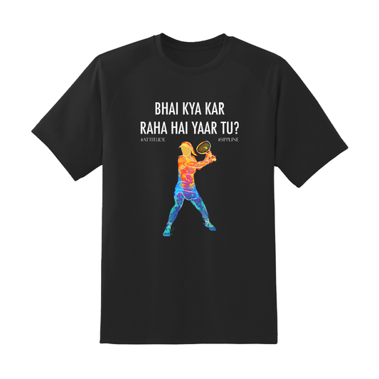 Sippline Digital Print Unisex Cotton T-Shirt 33 Bhai Kya Kar Raha Hai Yar Tu Shark Tank Tennis - Vibrant