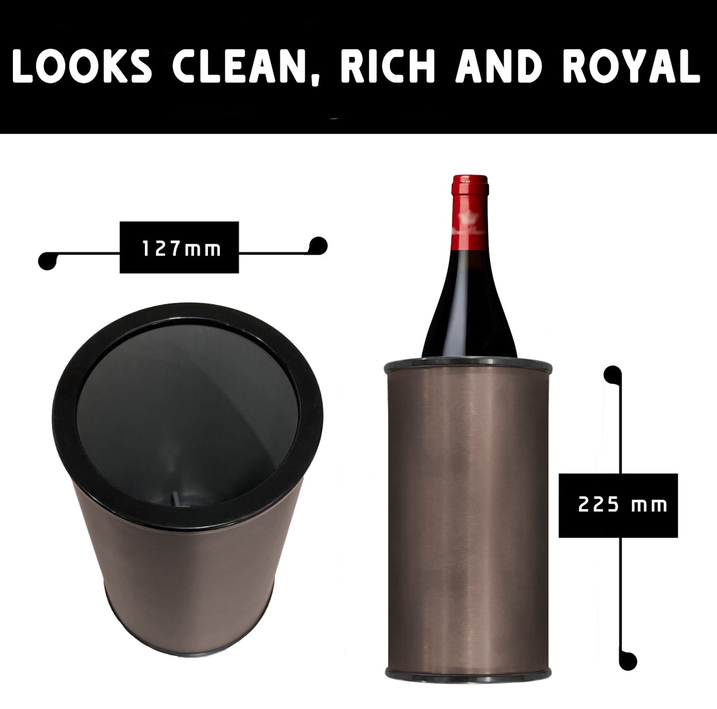 Sippline Glacier Table top Champagne/ Wine Chiller, Premium Aluminium Wine Cooler Bucket